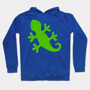 Green Gecko Lizard Emoticon Hoodie